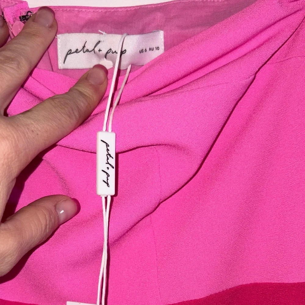 Petal & Pup Xiomar One-Shoulder Midi Dress | NWT | Sz 6 - Picture 4 of 6